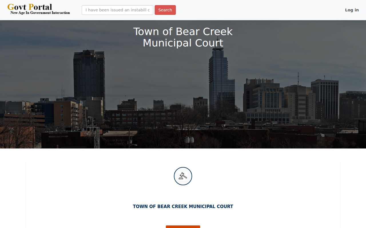 Bear Creek court docket municipal payment landing