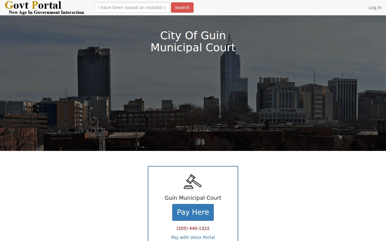 Guin court docket municipal payment gateway
