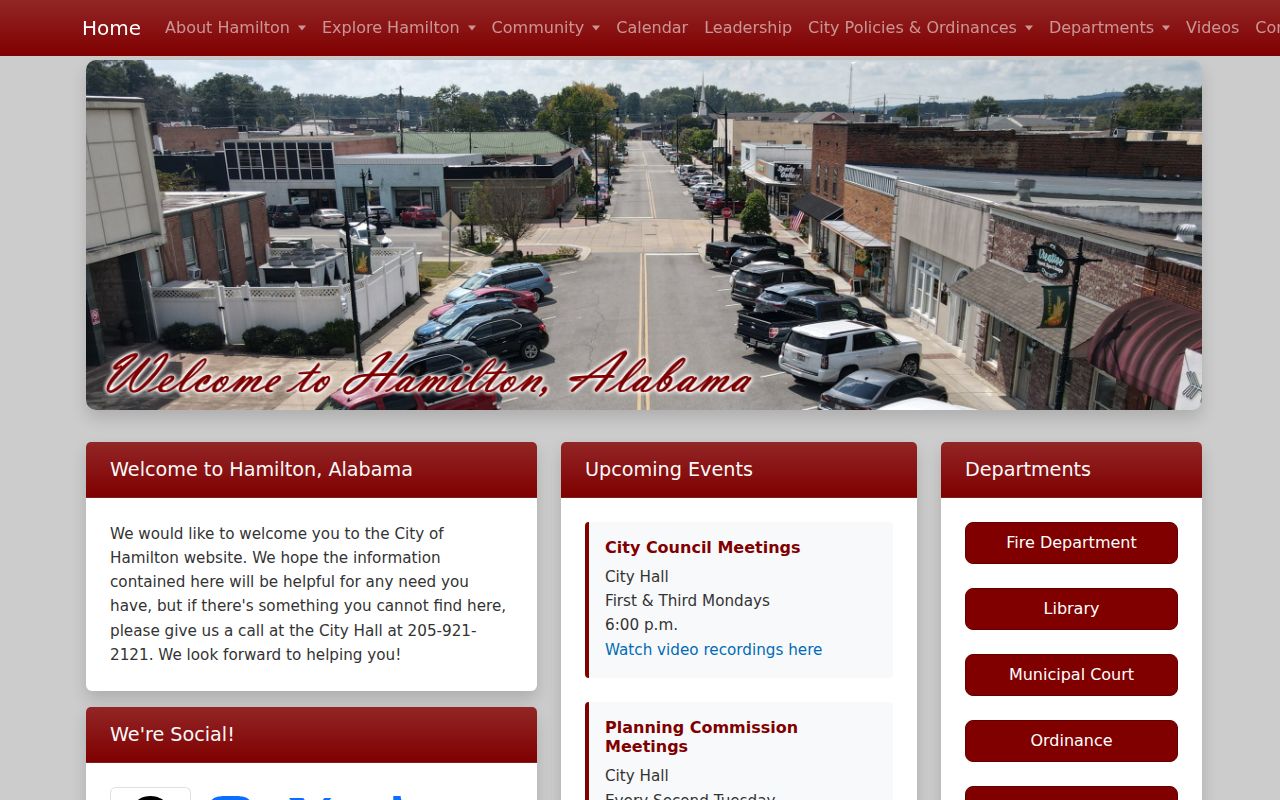 Hamilton court docket city government home page