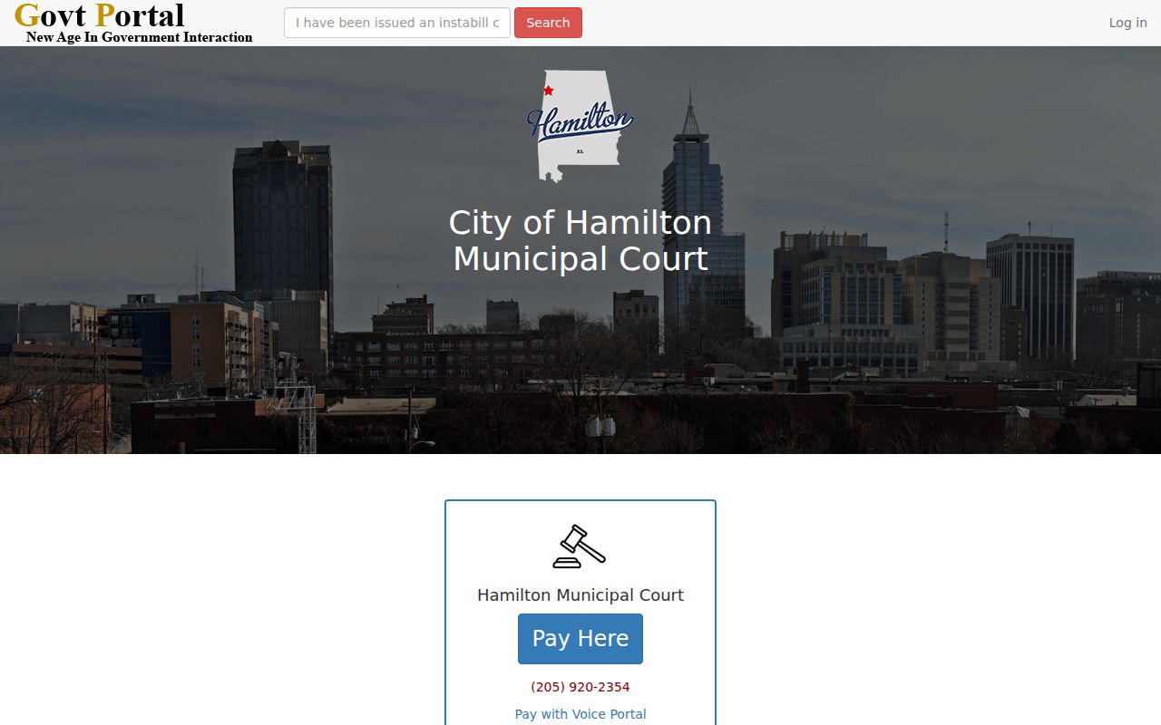 Hamilton court docket government payment portal