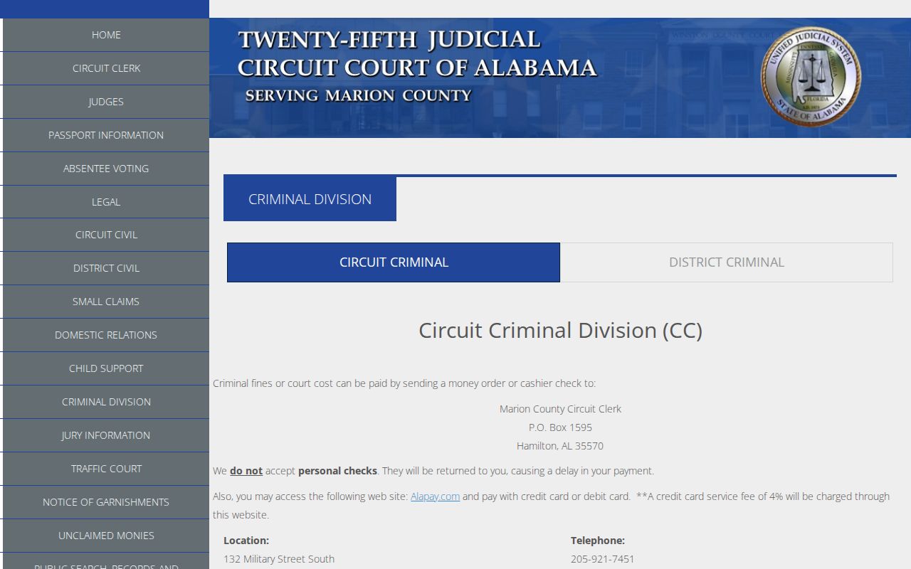 Marion County criminal docket division access