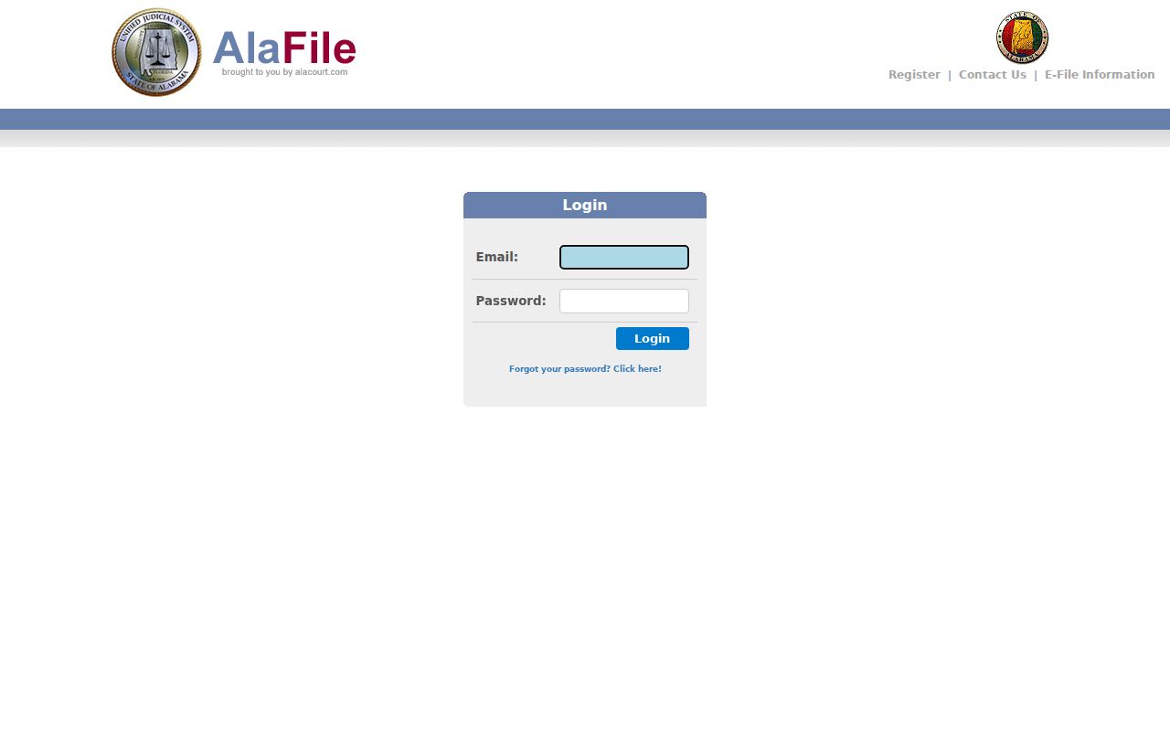 Marion County case search distinction from AlaFile e-filing