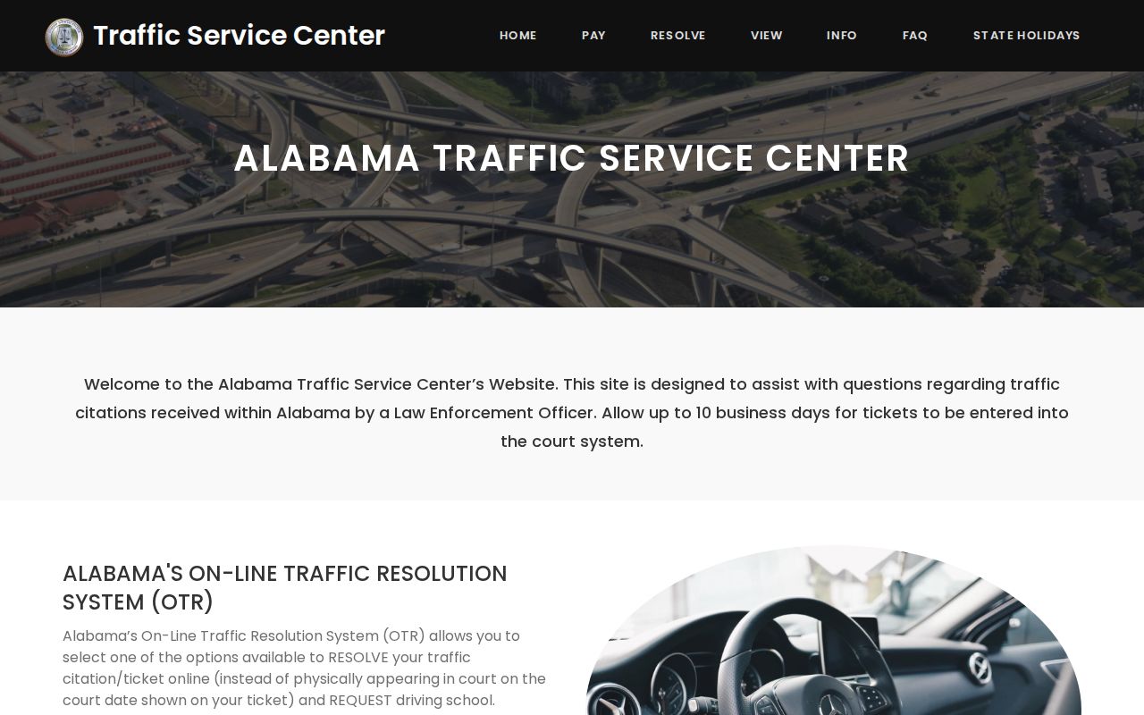 Marion County traffic court records Alabama Traffic Service Center