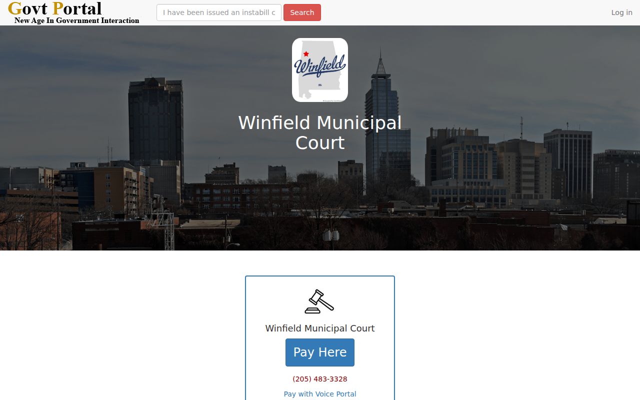 Winfield court docket municipal payment portal